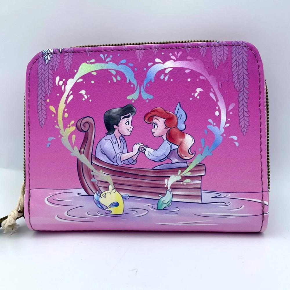 Loungefly Disney The Little Mermaid Kiss the Girl Zipper Wallet NWT